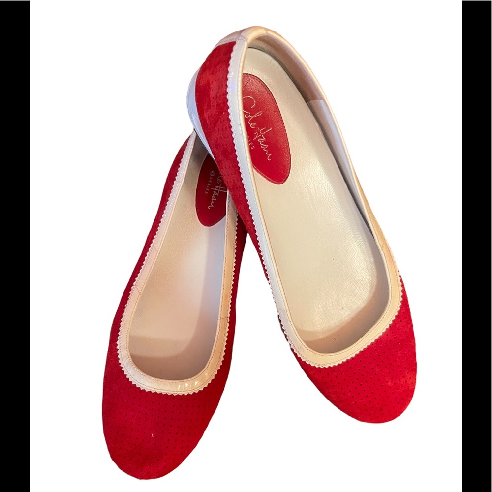 COLE HAAN AIR SUEDE LEATHER SLIP ONS